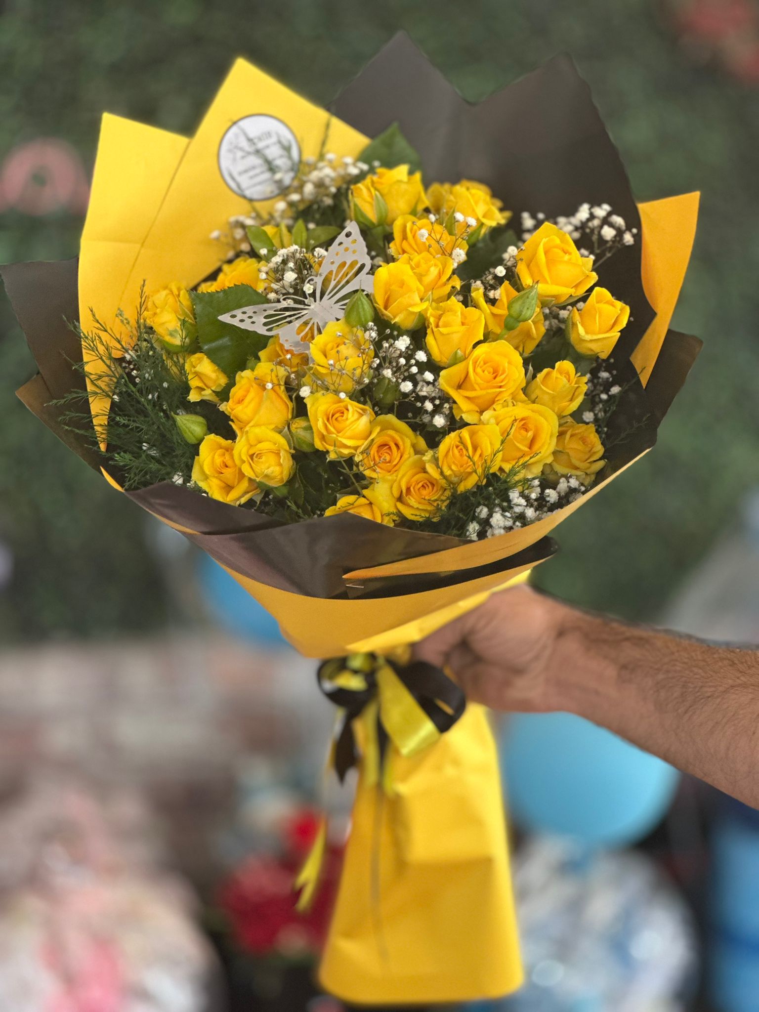 Sarı Çardak Gül Buketi