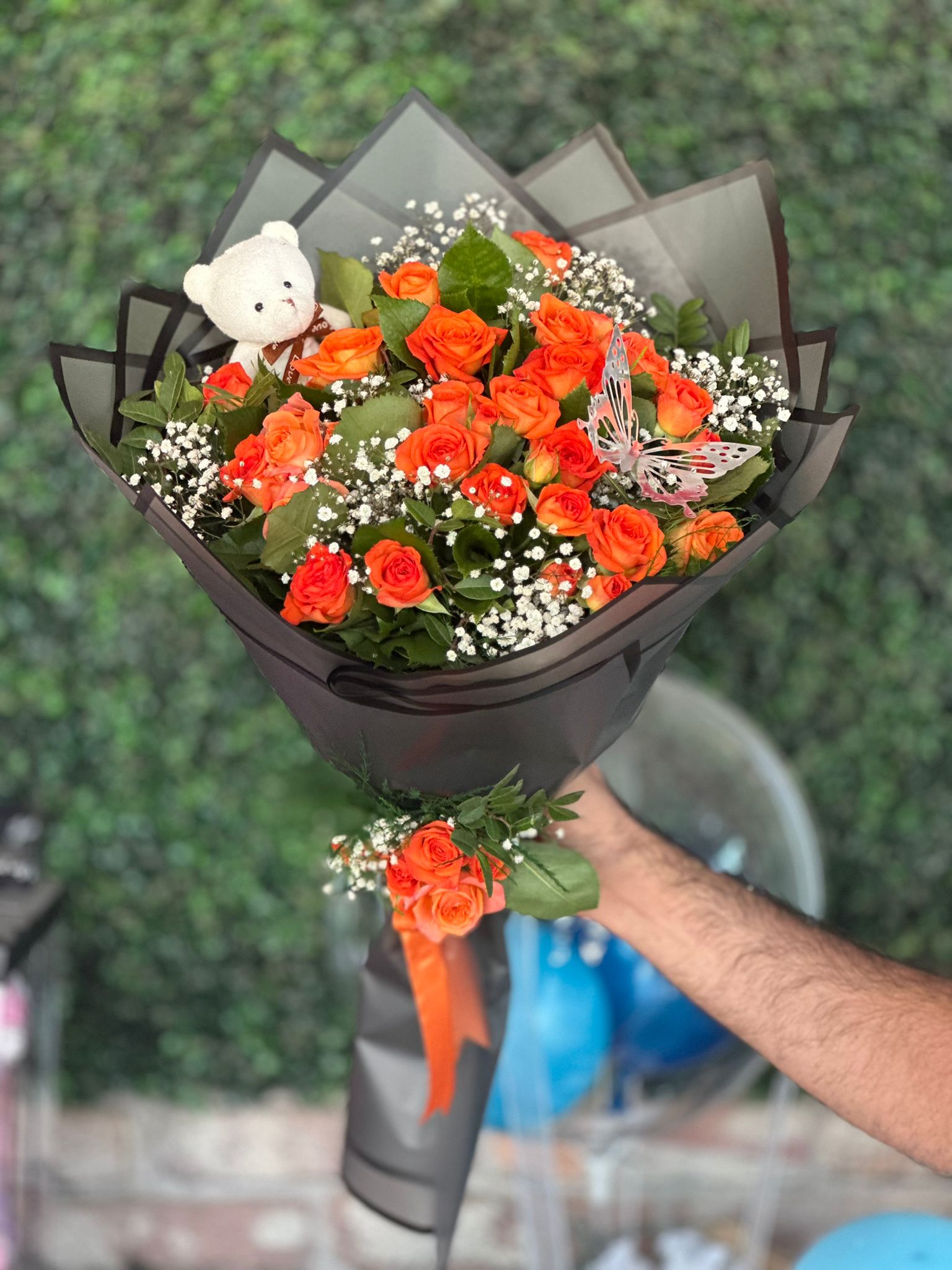 Turuncu Çardak Gül Buketi